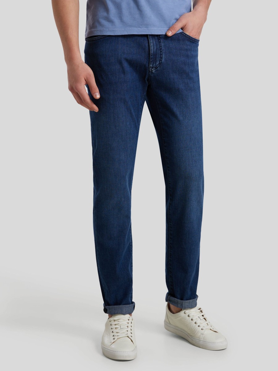 Manner Brax Jeans | Jeans Mit Geradem Bein Cadiz Marine