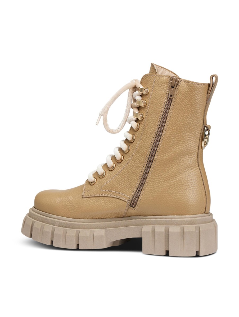 Frauen Pertini Boots & Stiefeletten | Schnurschuh Taupe