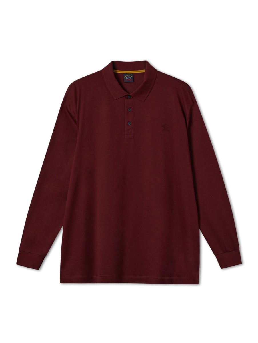 Manner Paul & Shark Grosse Grossen | Polo-Shirt Bordeaux