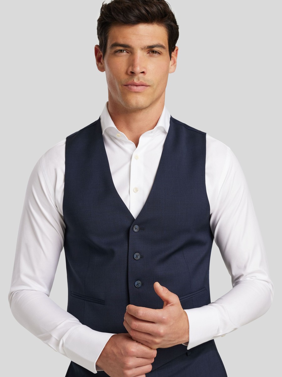 Manner Paul Kehl Gilets & Westen | Gilet Im Tailored Fit Marine