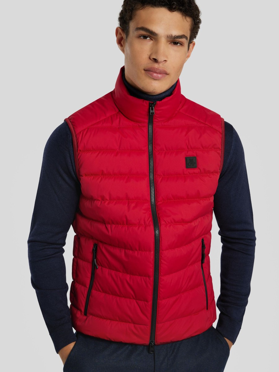 Manner Marc O Gilets & Westen | Weste Mit Stepp Rot