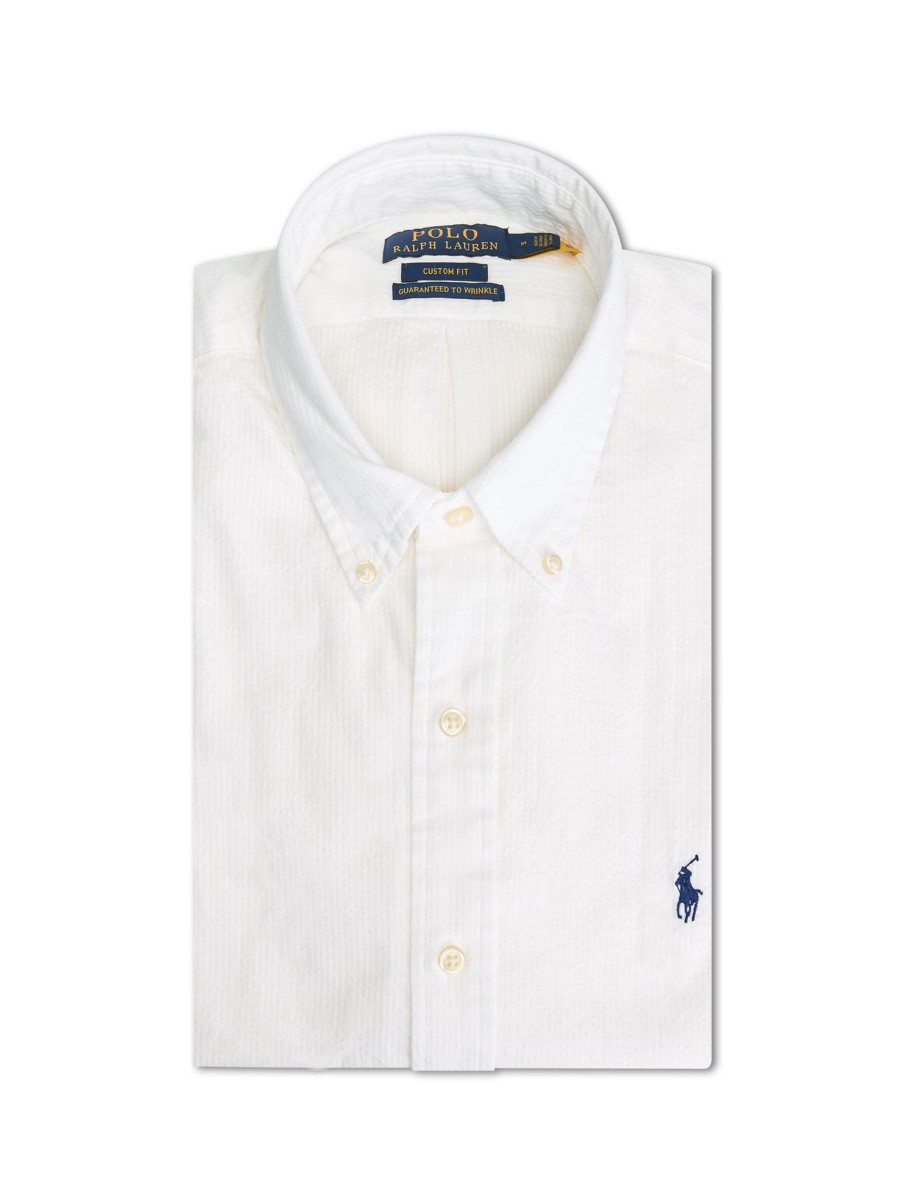 Manner Polo Ralph Lauren Men Hemden | Hemd Im Custom Fit Weiss