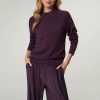 Frauen Samsoe & Samsoe Pullover & Strick | Pullover Aus Kaschmir Boston Aubergine