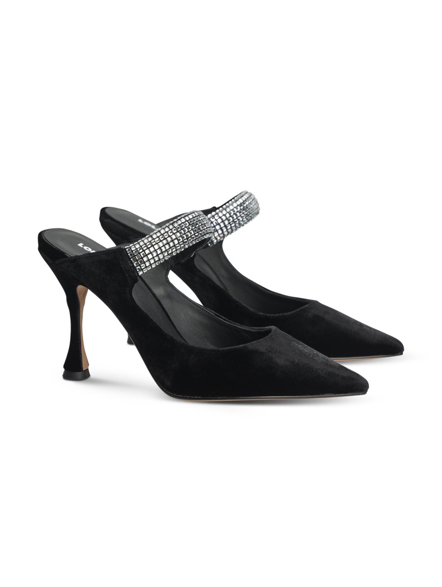 Frauen Lola Cruz High Heels & Pumps | Pumps Aus Samt Schwarz