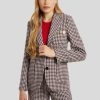 Frauen Scotch & Soda Women Blazer | Blazer Mit Hahnentritt Musterung Rosa