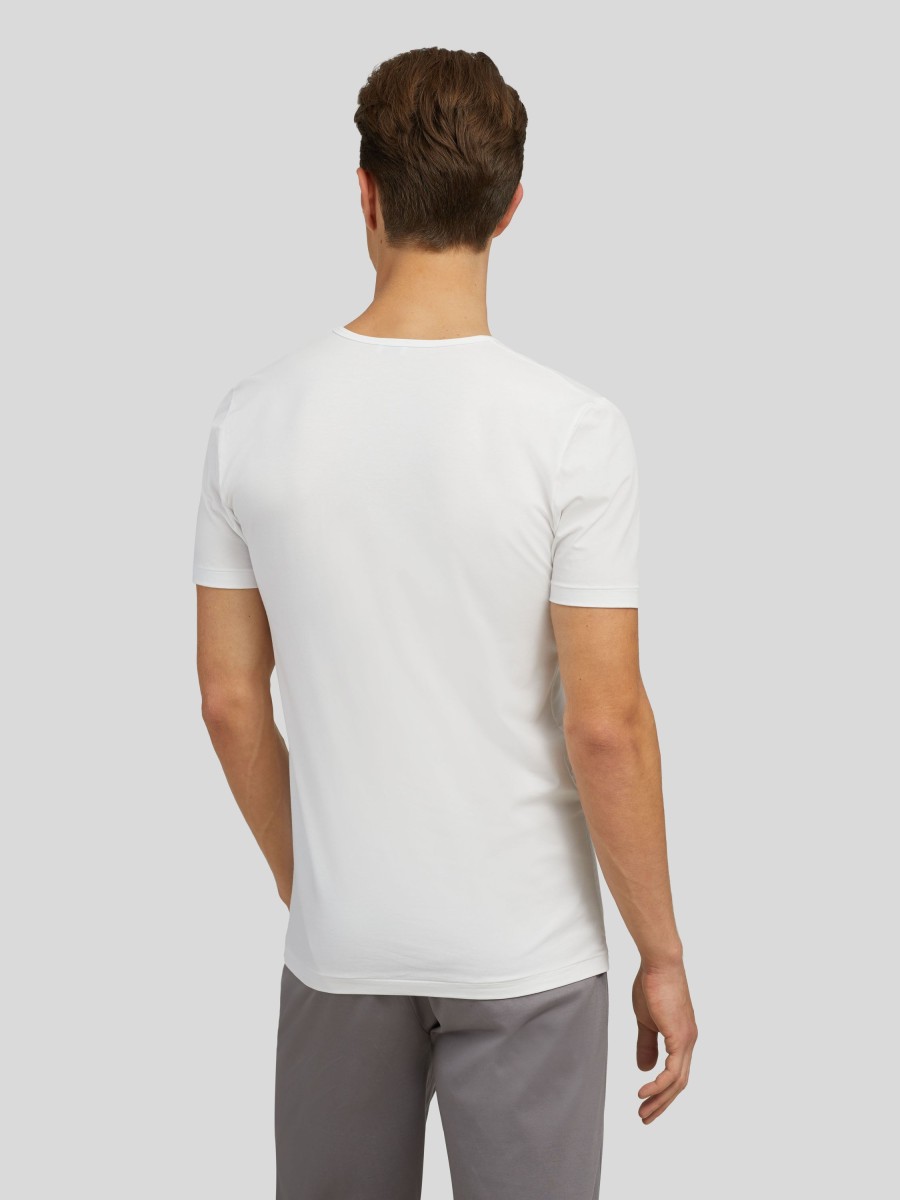 Manner Zimmerli Wasche & Loungewear | T-Shirt Pure Comfort Weiss