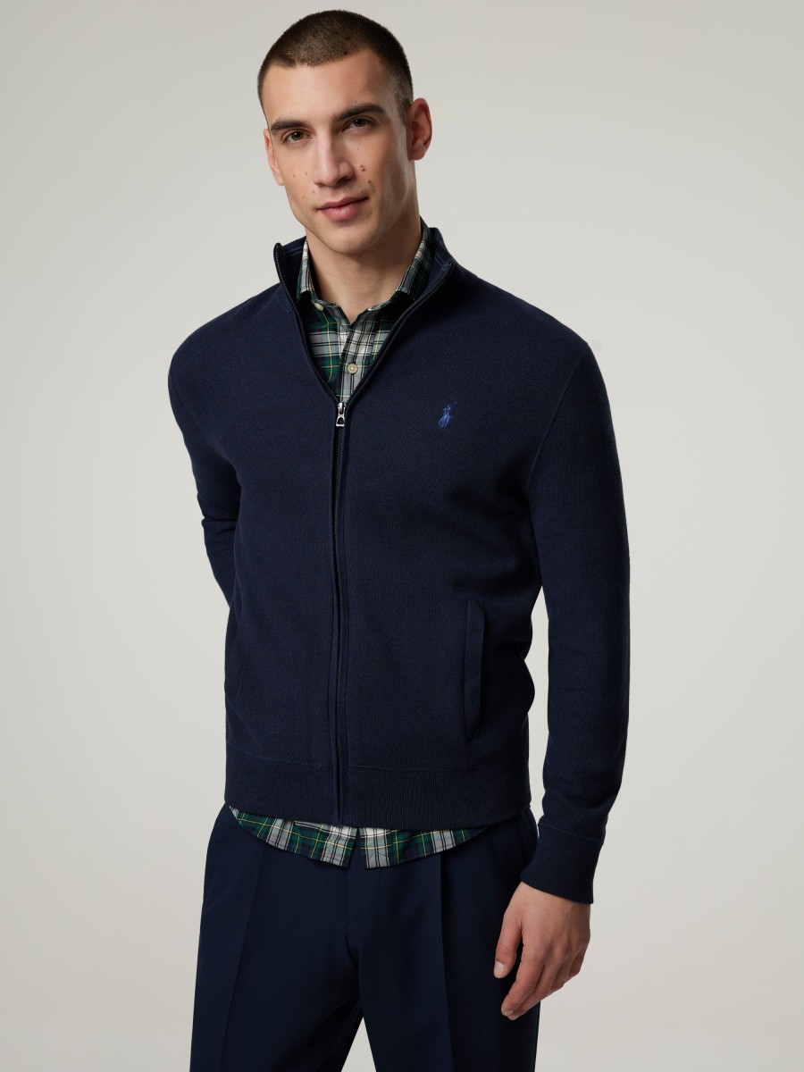 Manner Polo Ralph Lauren Men Pullover & Strickjacken | Strickjacke Marine