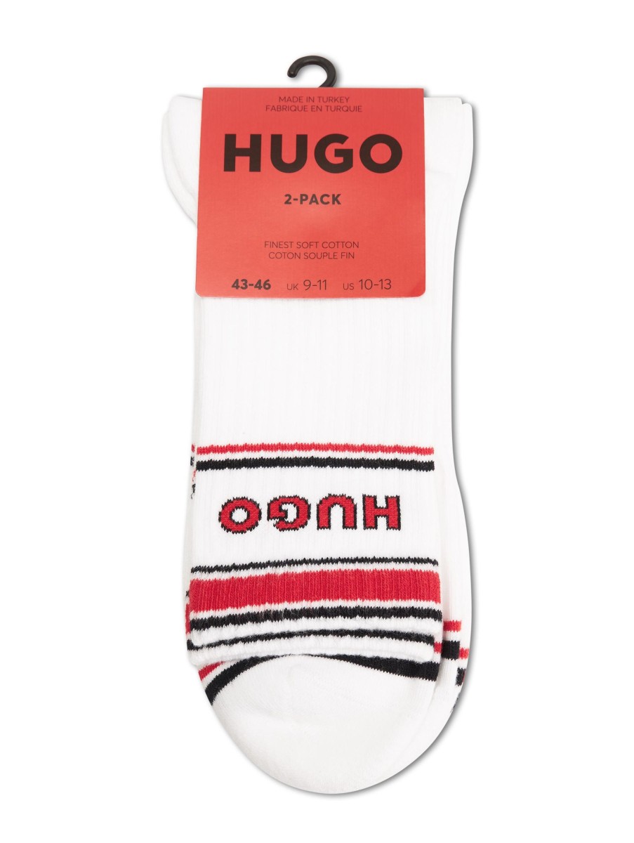 Manner Hugo Sportswear Wasche & Loungewear | Socken 2-Er Pack Weiss