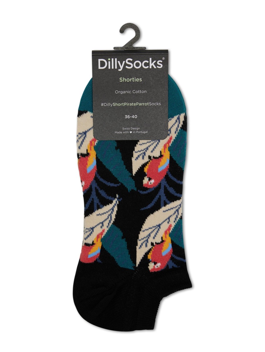 Frauen Dilly Socks Wasche & Loungewear | Socken Pirate Parrot Schwarz