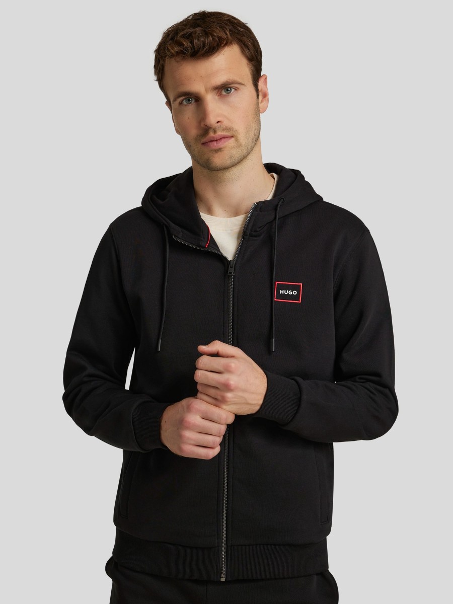 Manner Hugo Sportswear Hoodies & Sweatshirts | Sweatjacke Mit Logo Schwarz