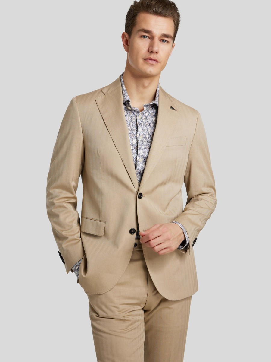 Manner Paoloni Anzuge | Anzug 2-Teilig Im Slim Fit Beige