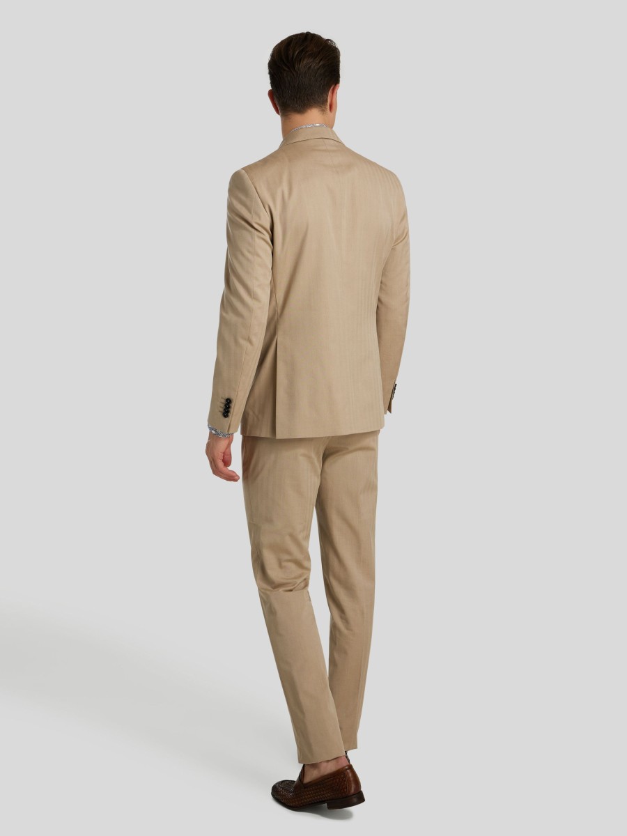 Manner Paoloni Anzuge | Anzug 2-Teilig Im Slim Fit Beige