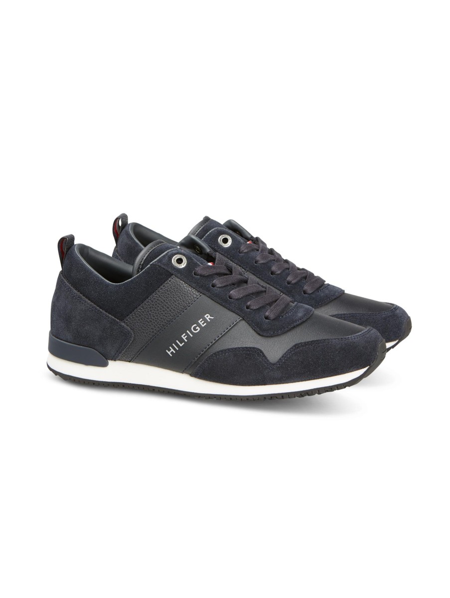 Manner Tommy Hilfiger Sneakers | Sneaker Aus Material-Mix Marine