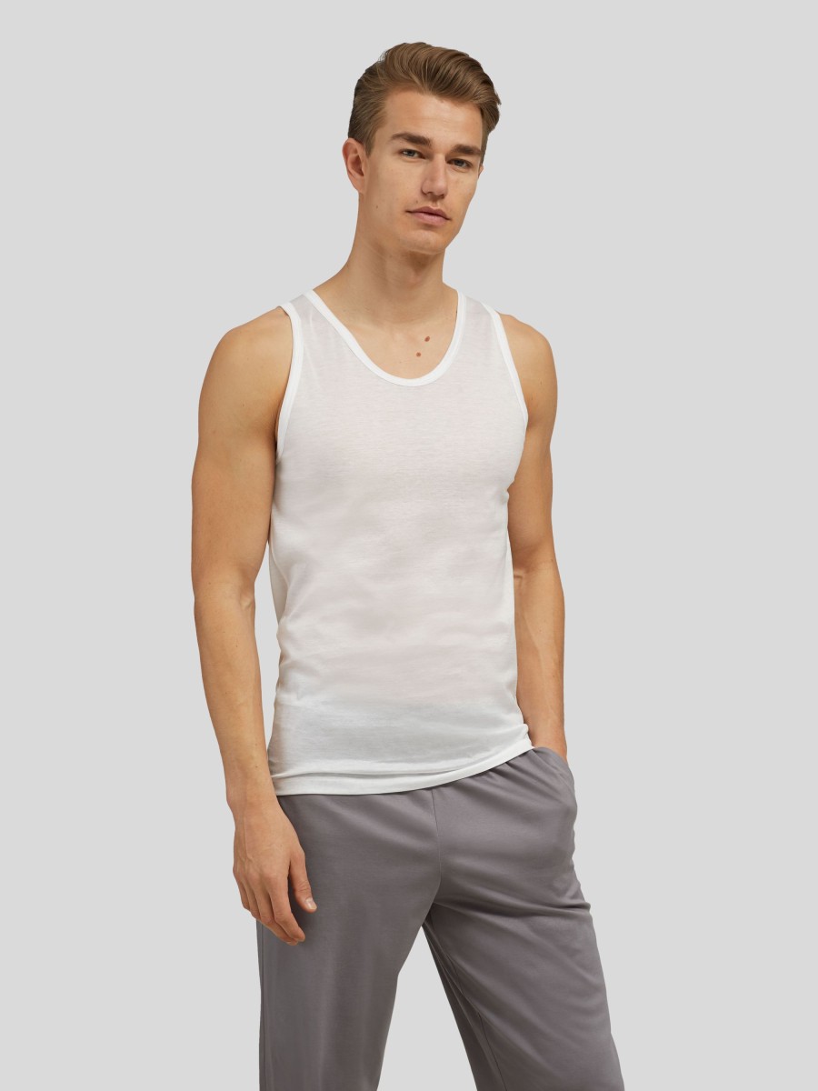 Manner Zimmerli Wasche & Loungewear | Tanktop Royal Classic Weiss