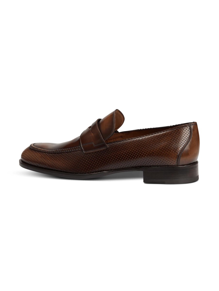 Manner Fratelli Rossetti Loafers & Slippers | Loafer Mit Lochmuster Hellbraun