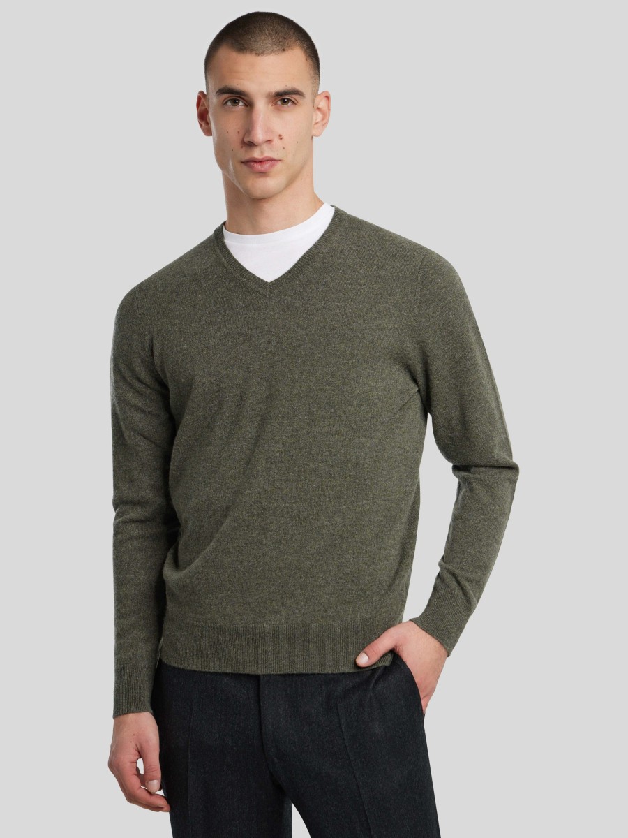 Manner Paul Kehl Pullover & Strickjacken | Pullover Aus Kaschmir Oliv