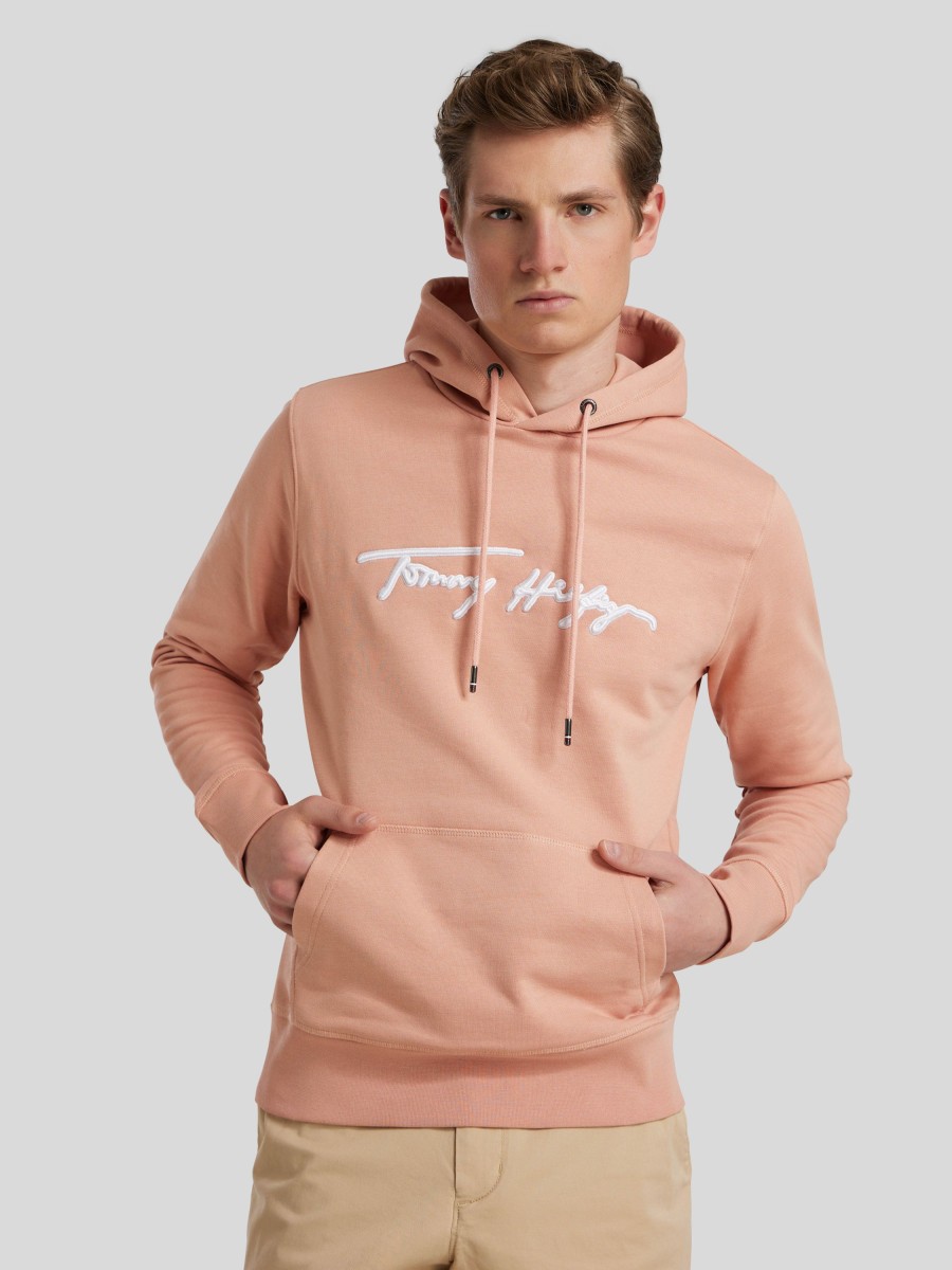 Manner Tommy Hilfiger Hoodies & Sweatshirts | Hoodie Mit Logo Rosa