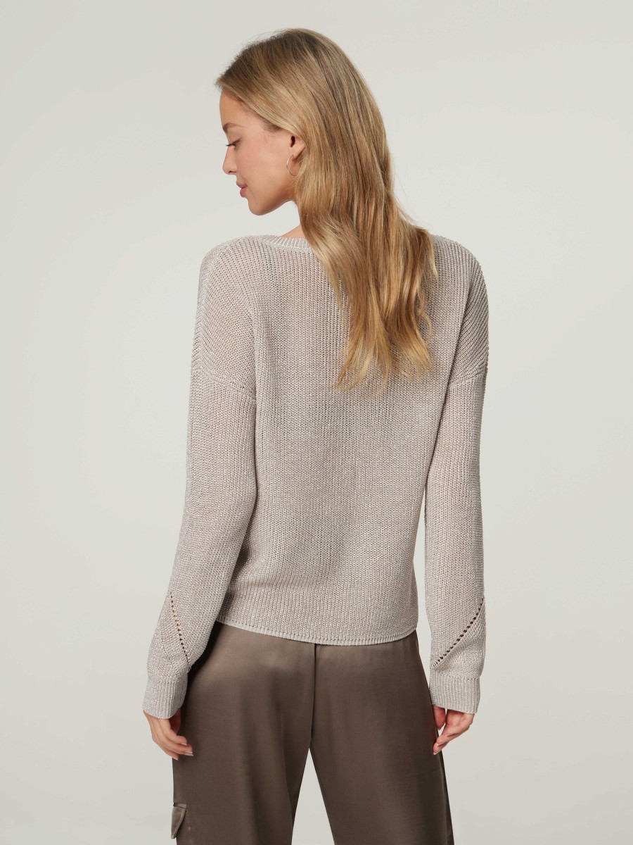 Frauen Comma Pullover & Strick | Strickpullover Beige