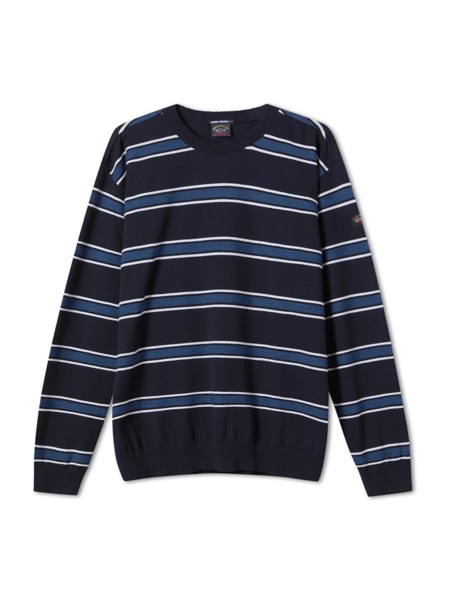 Manner Paul & Shark Grosse Grossen | Pullover Mit Streifen Marine