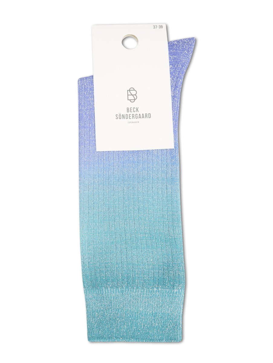 Frauen Becksöndergaard Wasche & Loungewear | Socken Gradiant Glitter Royal