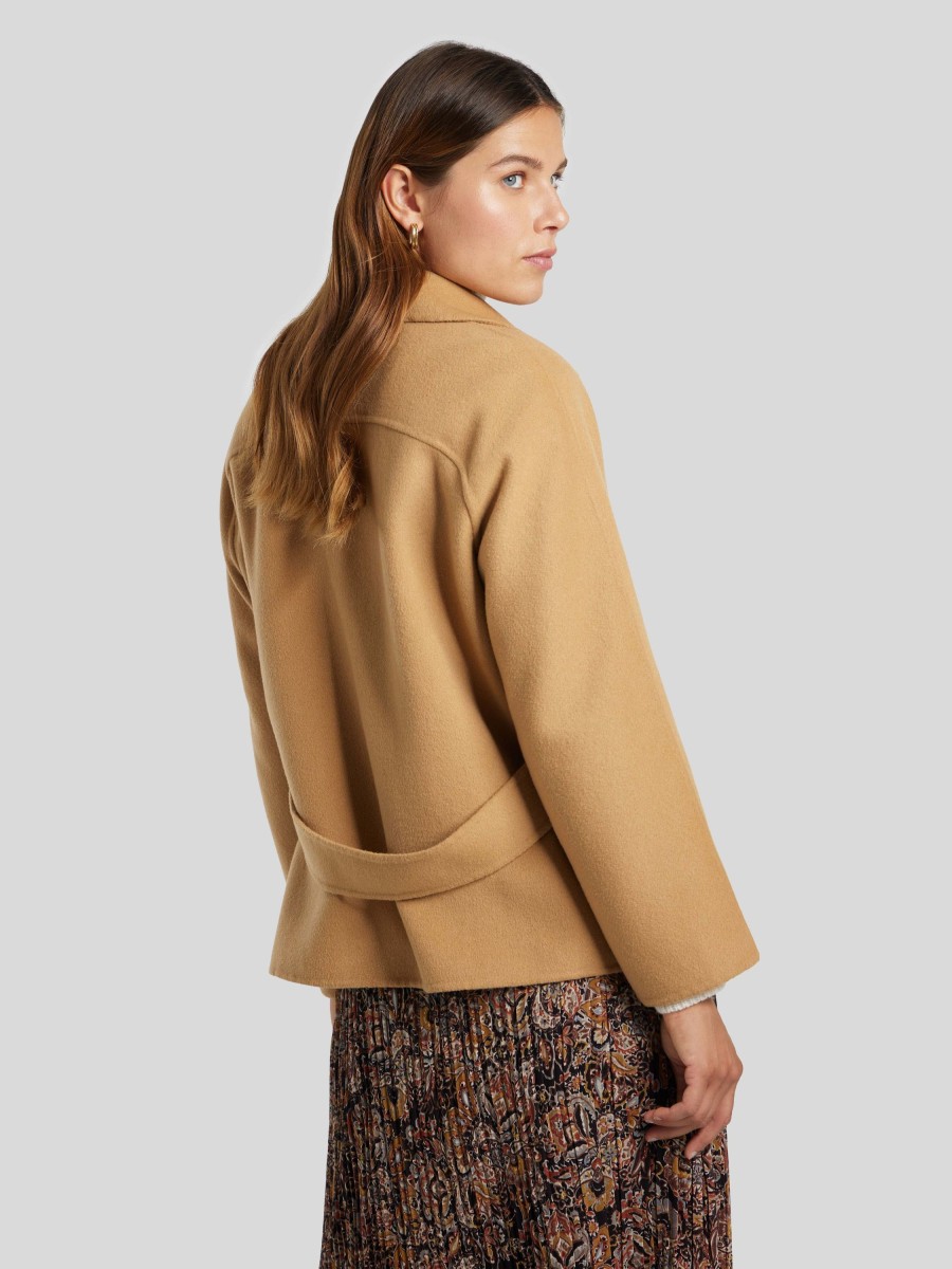 Frauen Paul Kehl Jacken | Wolljacke In Doubleface Camel