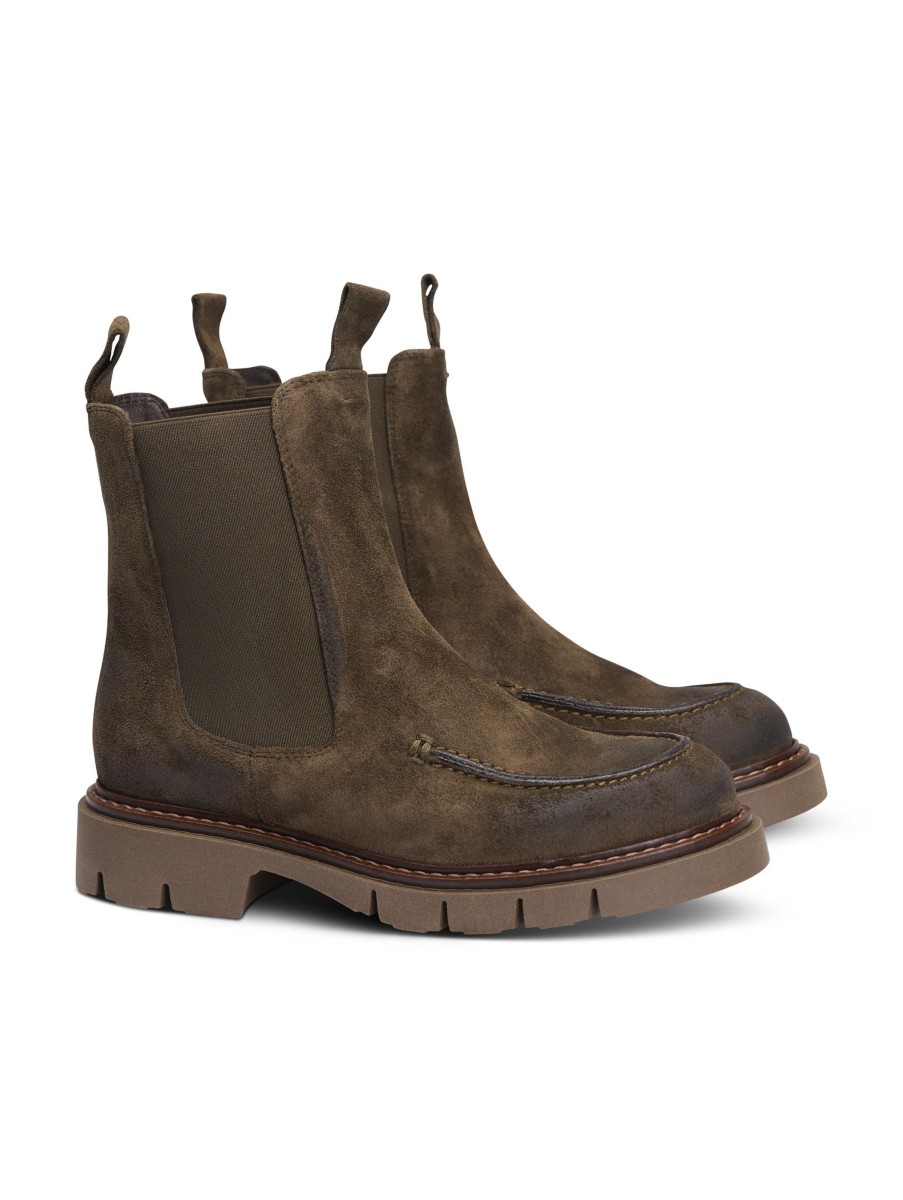 Frauen Pedro Miralles Boots & Stiefeletten | Chelsea Boot Cortina Oliv