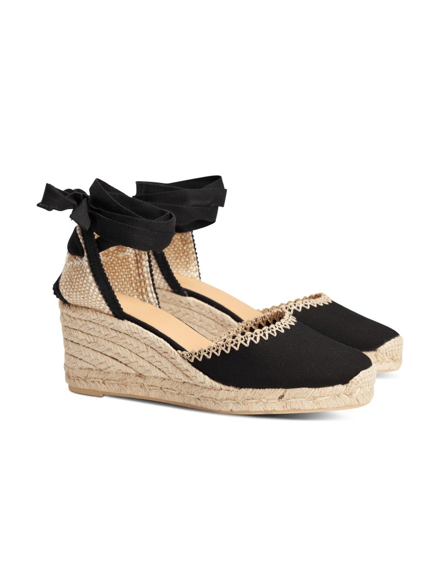 Frauen Castaner Sandalen & Sandaletten | Wedges Schwarz