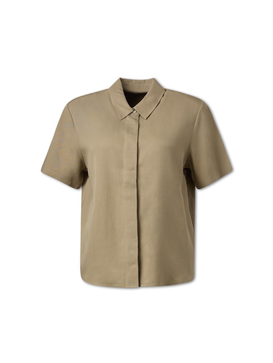 Frauen Samsoe & Samsoe Blusen & Tuniken | Bluse Mina Khaki