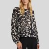 Frauen Luisa Cerano Blusen & Tuniken | Bluse Mit Print Schwarz