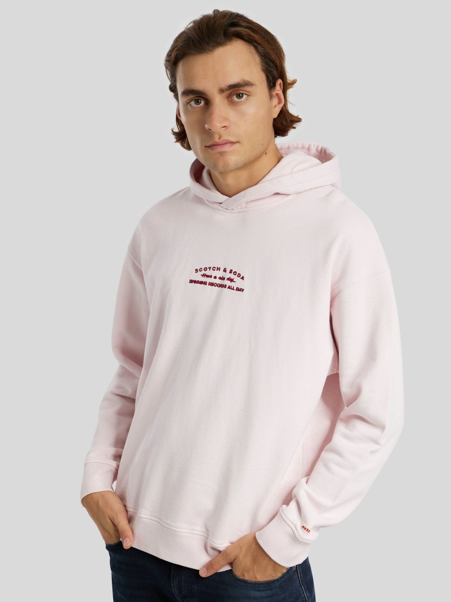 Manner Scotch & Soda Men Hoodies & Sweatshirts | Hoodie Mit Logo Hellrosa