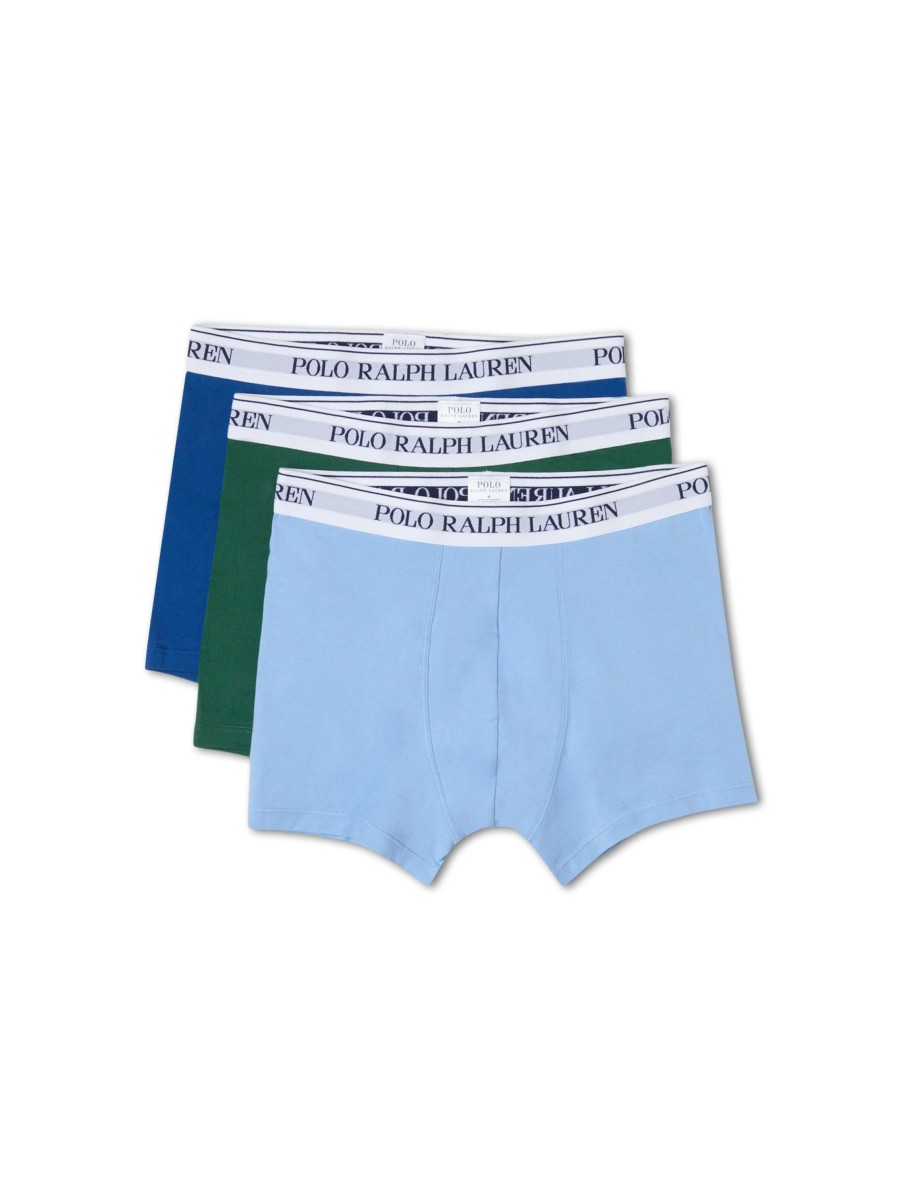 Manner Polo Ralph Lauren Men Wasche & Loungewear | Boxershorts 3Er Set Hellblau