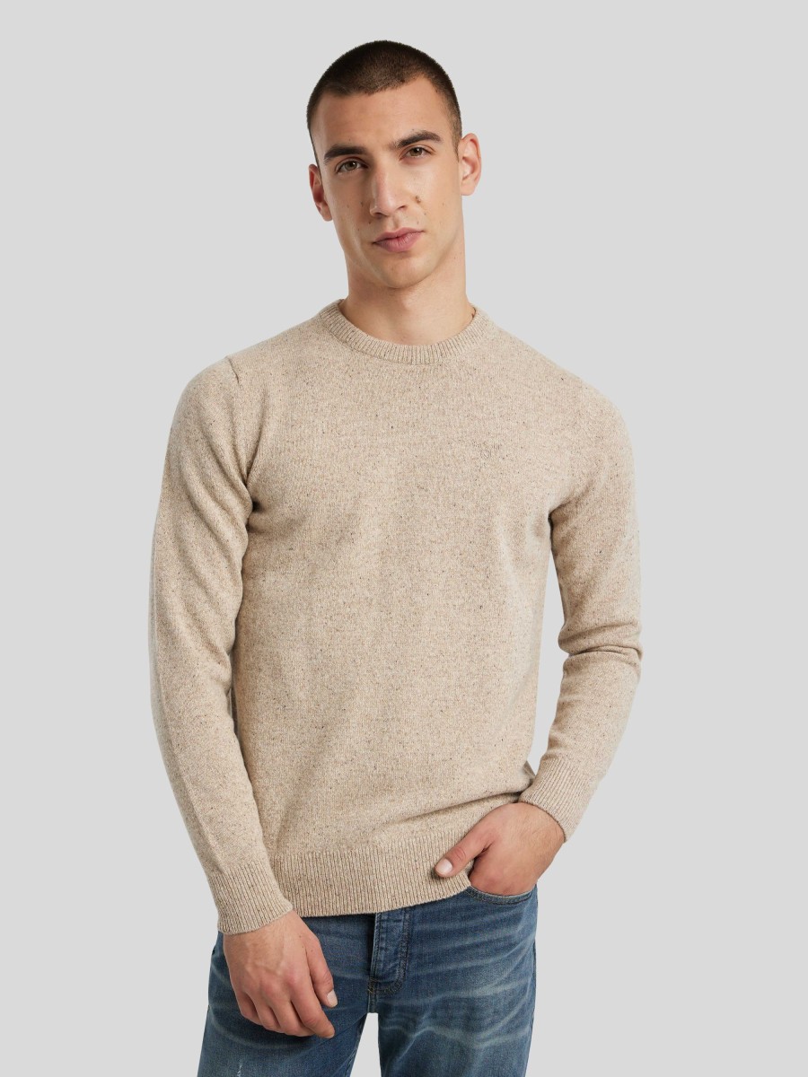 Manner Barbour Pullover & Strickjacken | Strickpullover Ecru