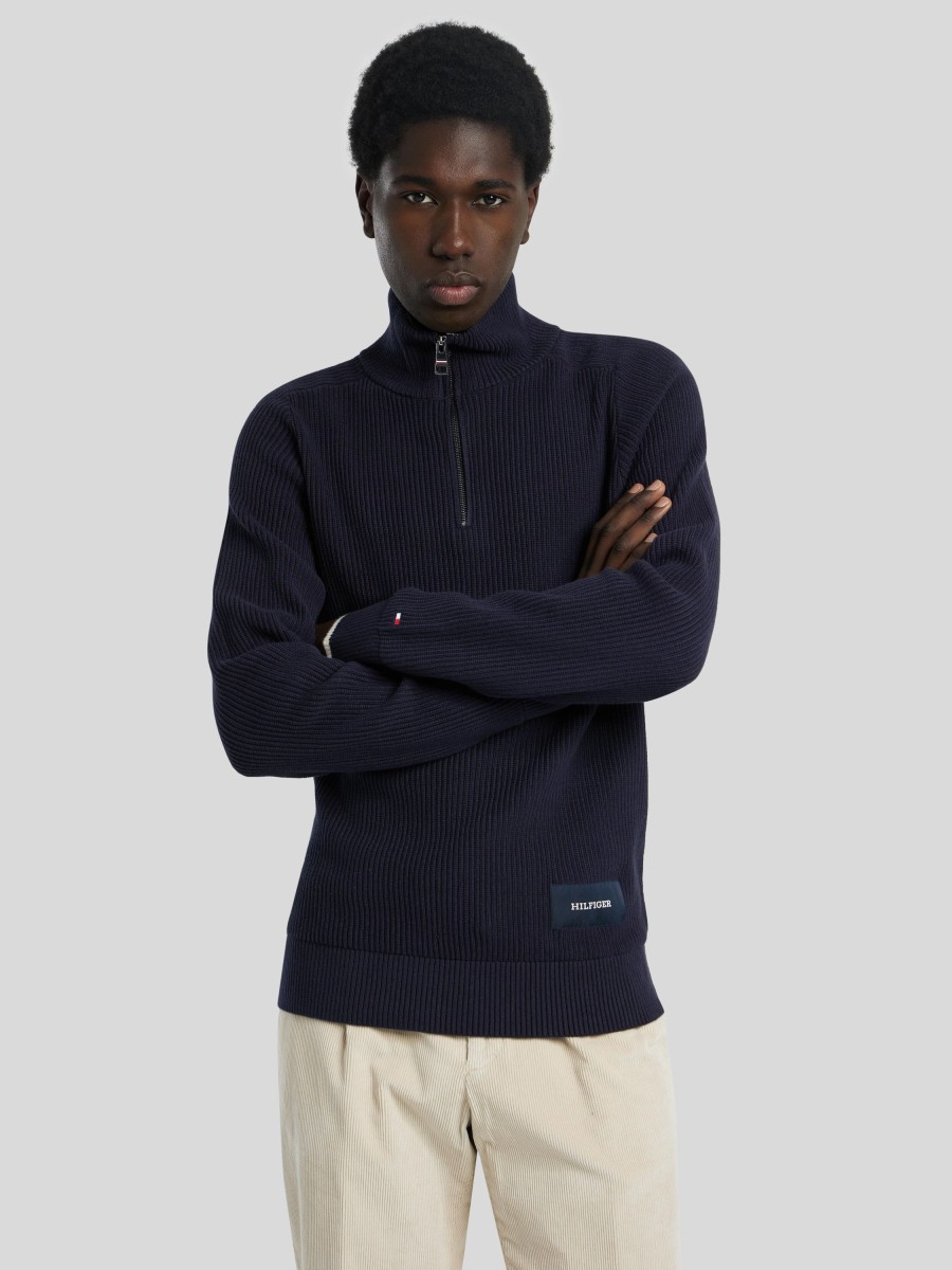 Manner Tommy Hilfiger Pullover & Strickjacken | Troyer Marine