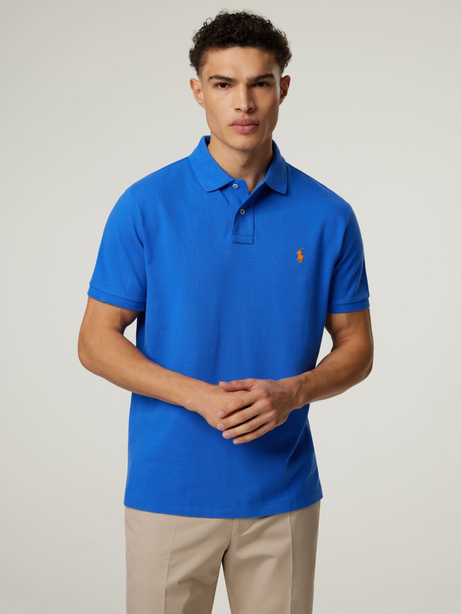 Manner Polo Ralph Lauren Men Polo-Shirts | Polo-Shirt Im Custom Slim Fit Marine