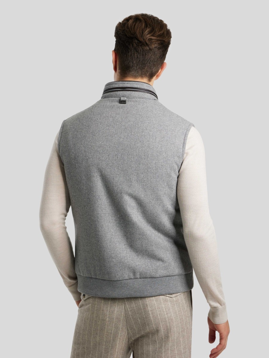 Manner Corneliani Gilets & Westen | Gilet Aus Woll-Flanell Grau