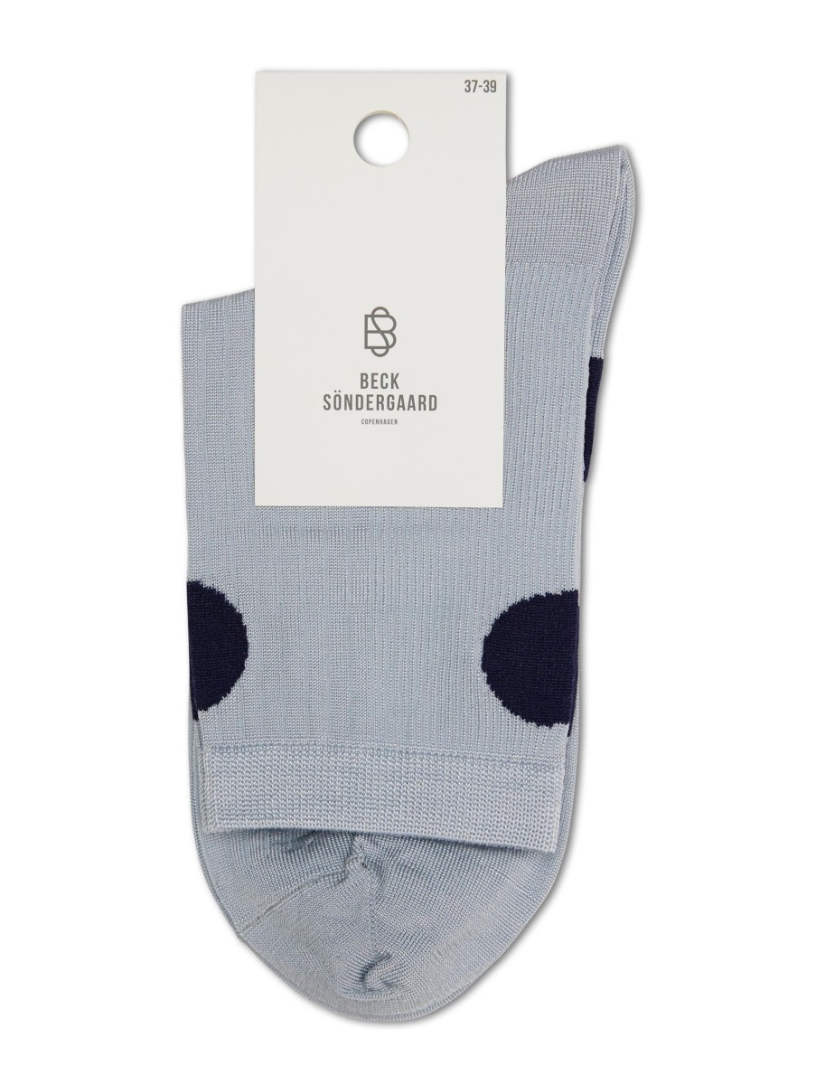 Frauen Becksöndergaard Wasche & Loungewear | Socken Mit Punkten Hellblau