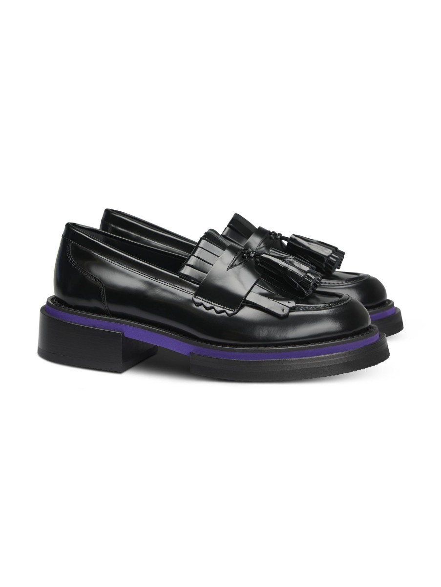 Frauen Pertini Halbschuhe | Loafer Schwarz