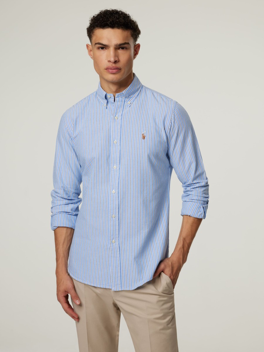 Manner Polo Ralph Lauren Men Hemden | Hemd Im Custom Fit Hellblau