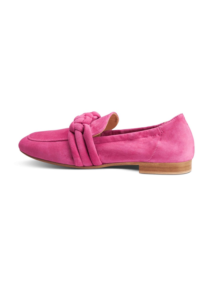 Frauen Donna Carolina Halbschuhe | Loafer Aus Veloursleder Pink