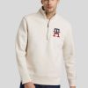 Manner Tommy Hilfiger Hoodies & Sweatshirts | Sweatshirt Mit Troyer-Kragen Ecru