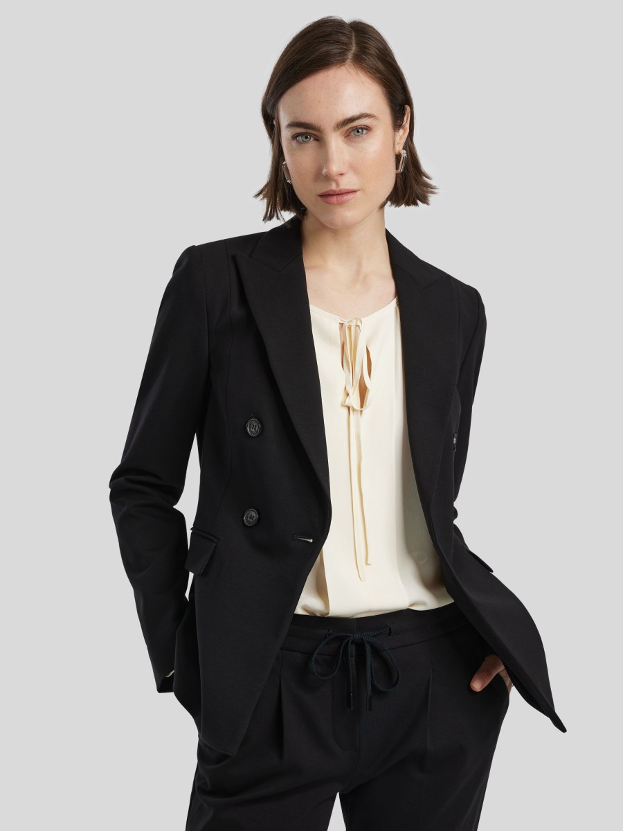 Frauen Luisa Cerano Blazer | Blazer Aus Punto-Milano Schwarz