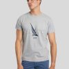 Manner Gant T-Shirts & Shirts | T-Shirt Mit Logo-Print Grau