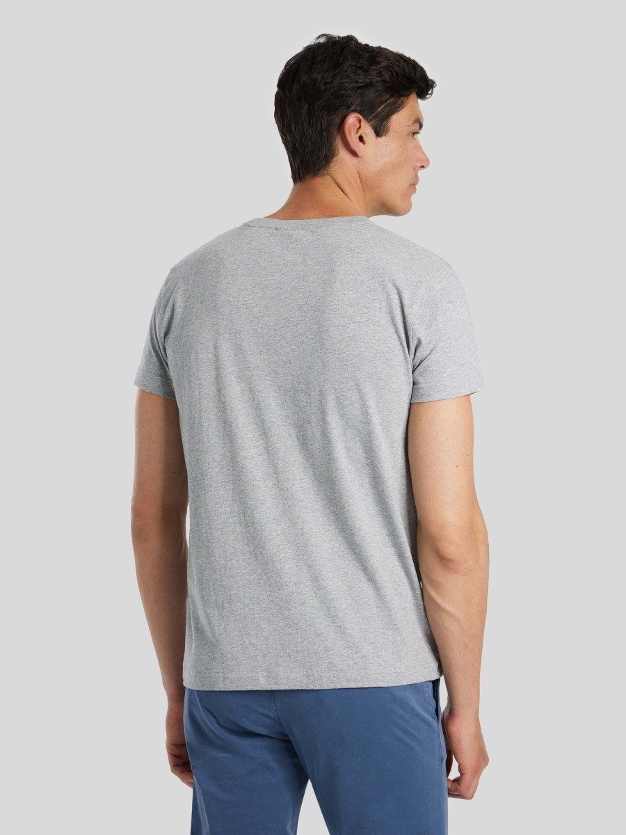 Manner Gant T-Shirts & Shirts | T-Shirt Mit Logo-Print Grau