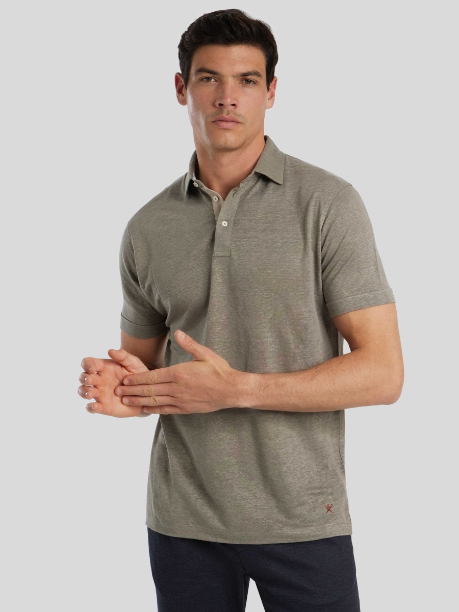 Manner Hackett Polo-Shirts | Polo-Shirt Aus Leinen Taupe