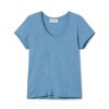 Frauen American Vintage T-Shirts & Shirts | T-Shirt Mittelblau