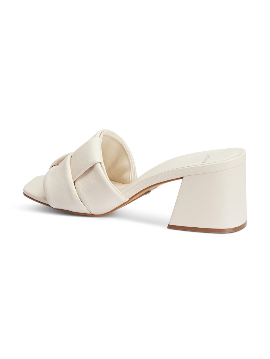 Frauen Carrano Sandalen & Sandaletten | Mules Mit Blockabsatz Ecru