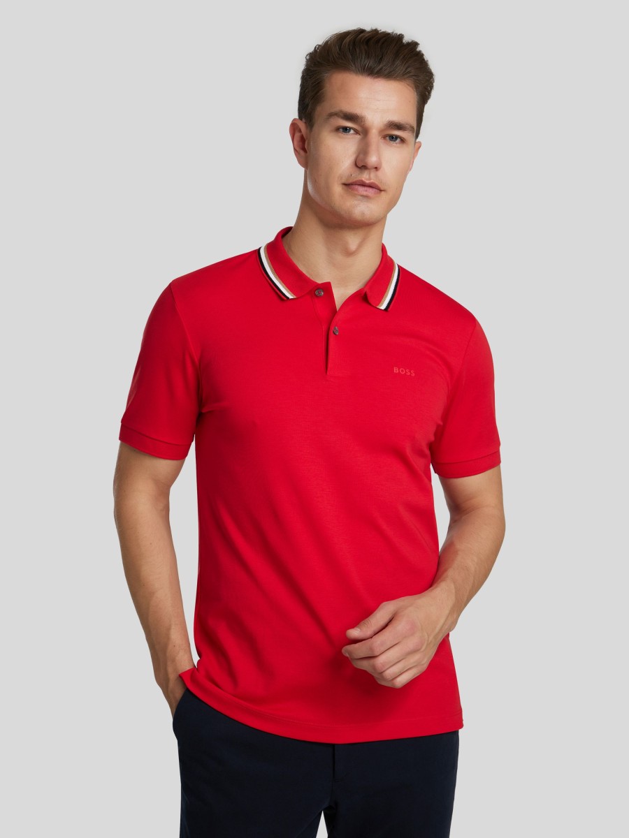 Manner BOSS Men Polo-Shirts | Polo-Shirt Rot