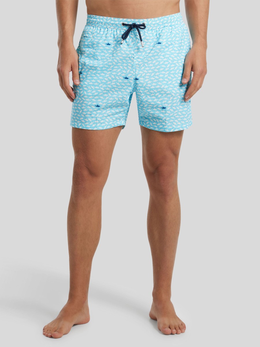 Manner MC2 Saint Barth Badehosen | Badeshorts Tuna Hellblau