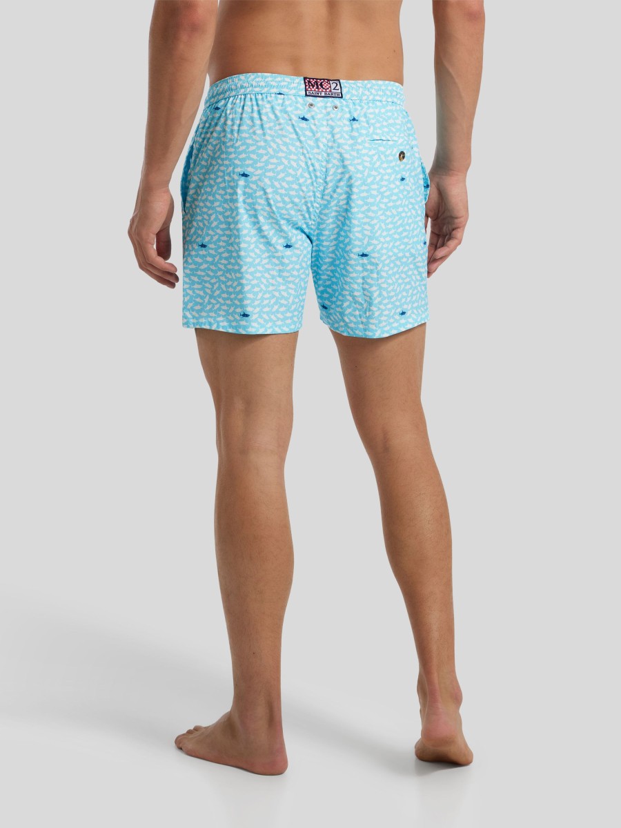 Manner MC2 Saint Barth Badehosen | Badeshorts Tuna Hellblau