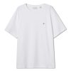 Manner Gant Grosse Grossen | T-Shirt Mit Logo-Stickerei Weiss